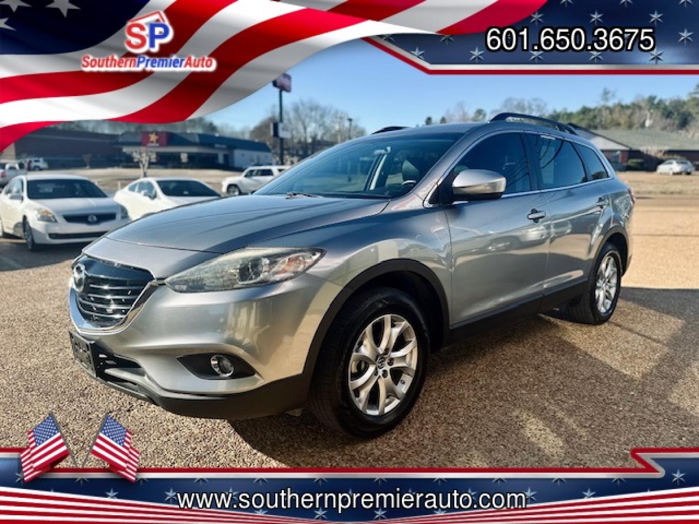 2014 SILVER MAZDA CX-9 TOURING (JM3TB2CA0E0) , located at 922 W. Beacon St., Philadelphia, MS, 39350, (601) 650-3675, 32.770447, -89.127151 - Photo#2